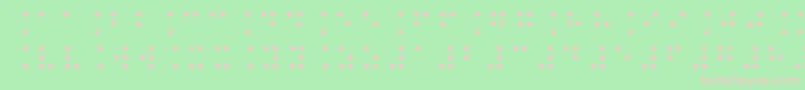 フォントBrailleslo6dot – 緑の背景にピンクのフォント