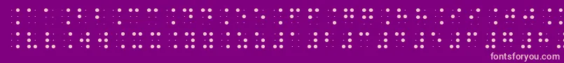 Brailleslo6dot Font – Pink Fonts on Purple Background