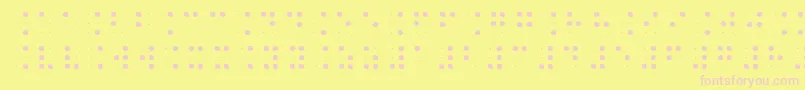 Brailleslo6dot Font – Pink Fonts on Yellow Background
