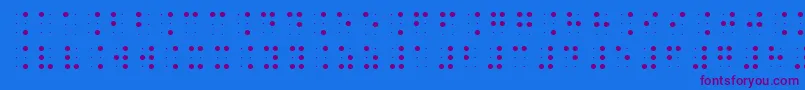 Brailleslo6dot Font – Purple Fonts on Blue Background