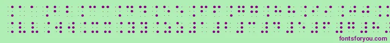 Brailleslo6dot Font – Purple Fonts on Green Background