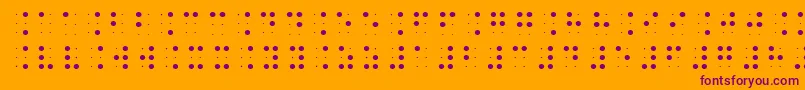 Brailleslo6dot Font – Purple Fonts on Orange Background