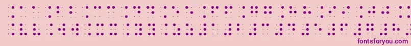 Brailleslo6dot-fontti – violetit fontit vaaleanpunaisella taustalla