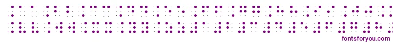 Brailleslo6dot Font – Purple Fonts on White Background