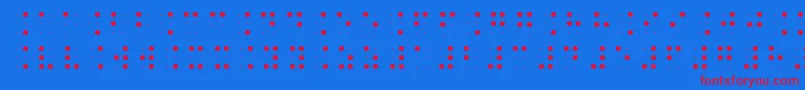 Brailleslo6dot Font – Red Fonts on Blue Background