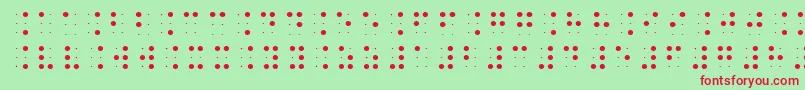 Police Brailleslo6dot – polices rouges sur fond vert