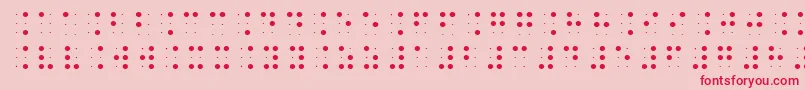 Brailleslo6dot-fontti – punaiset fontit vaaleanpunaisella taustalla