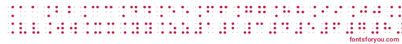 Brailleslo6dot-Schriftart – Rote Schriften auf weißem Hintergrund