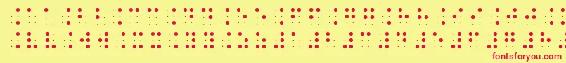 Brailleslo6dot Font – Red Fonts on Yellow Background