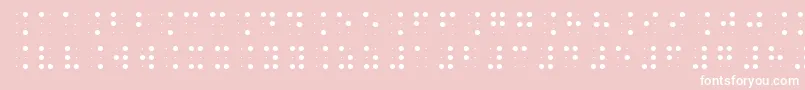 Brailleslo6dot Font – White Fonts on Pink Background