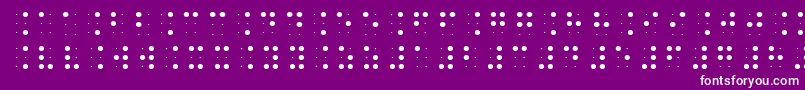 フォントBrailleslo6dot – 紫の背景に白い文字