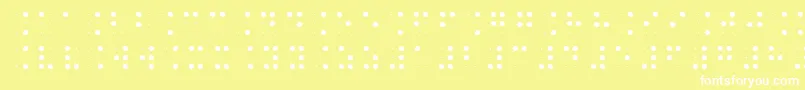 Brailleslo6dot Font – White Fonts on Yellow Background