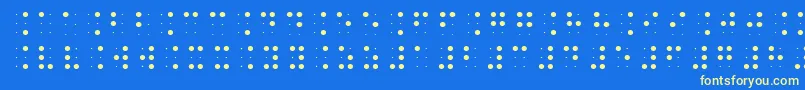 Fonte Brailleslo6dot – fontes amarelas em um fundo azul