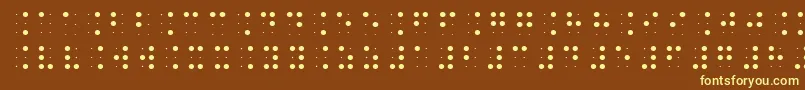 Шрифт Brailleslo6dot – жёлтые шрифты на коричневом фоне