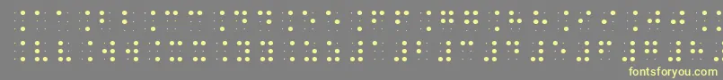 Brailleslo6dot Font – Yellow Fonts on Gray Background