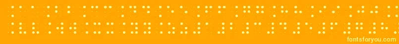 Шрифт Brailleslo6dot – жёлтые шрифты на оранжевом фоне