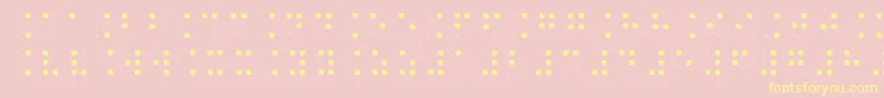 Brailleslo6dot Font – Yellow Fonts on Pink Background