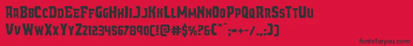 Demonpriestexpand Font – Black Fonts on Red Background