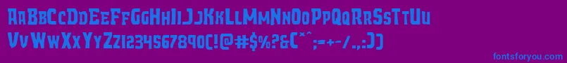 Demonpriestexpand Font – Blue Fonts on Purple Background