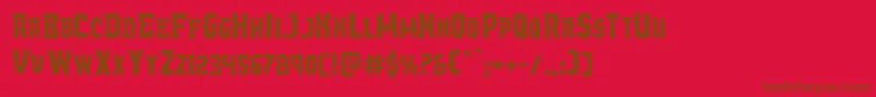 Demonpriestexpand Font – Brown Fonts on Red Background