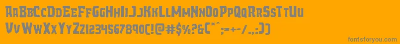 Demonpriestexpand Font – Gray Fonts on Orange Background