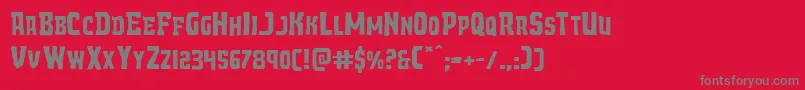 Demonpriestexpand Font – Gray Fonts on Red Background