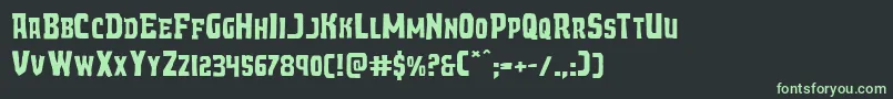 Шрифт Demonpriestexpand – зелёные шрифты на чёрном фоне