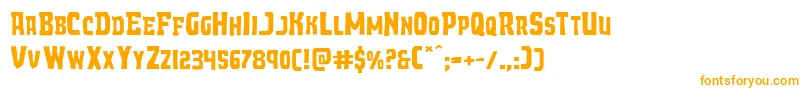 Demonpriestexpand Font – Orange Fonts on White Background