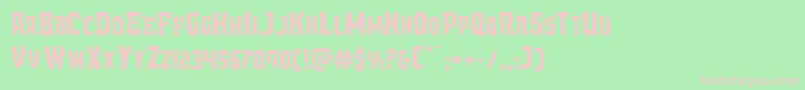 Demonpriestexpand Font – Pink Fonts on Green Background