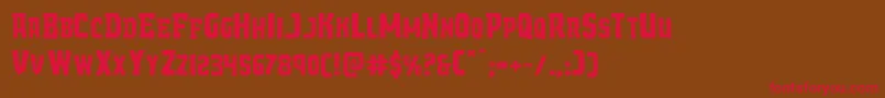 Demonpriestexpand Font – Red Fonts on Brown Background