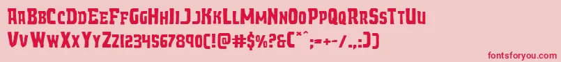 Demonpriestexpand Font – Red Fonts on Pink Background