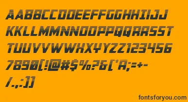 Buchananhalfital font – Black Fonts On Orange Background