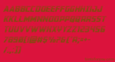 Buchananhalfital font – Brown Fonts On Red Background