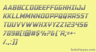 Buchananhalfital font – Gray Fonts On Yellow Background
