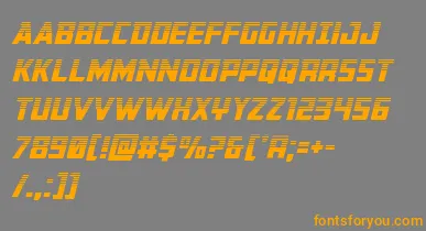 Buchananhalfital font – Orange Fonts On Gray Background