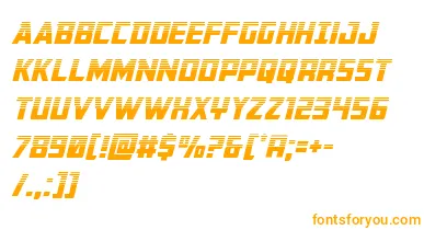 Buchananhalfital font – Orange Fonts On White Background