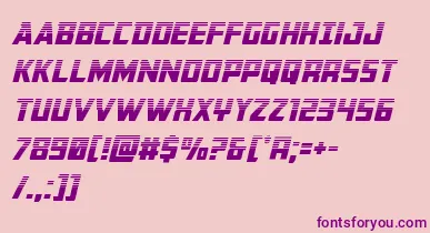 Buchananhalfital font – Purple Fonts On Pink Background