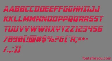 Buchananhalfital font – Red Fonts On Gray Background