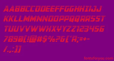 Buchananhalfital font – Red Fonts On Purple Background