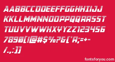 Buchananhalfital font – White Fonts On Red Background