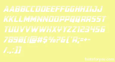 Buchananhalfital font – White Fonts On Yellow Background