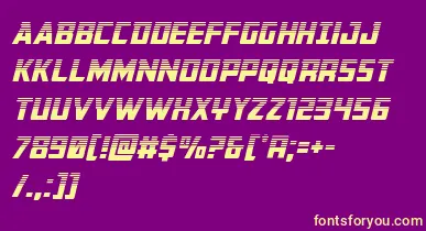 Buchananhalfital font – Yellow Fonts On Purple Background