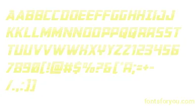 Buchananhalfital font – Yellow Fonts On White Background