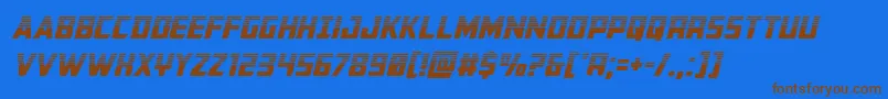 Buchananhalfital Font – Brown Fonts on Blue Background
