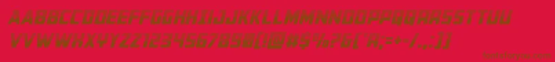 Police Buchananhalfital – polices brunes sur fond rouge