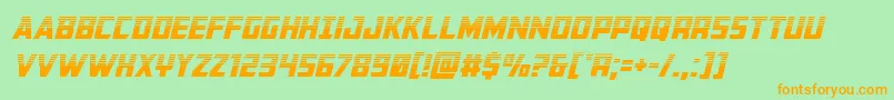 Buchananhalfital Font – Orange Fonts on Green Background