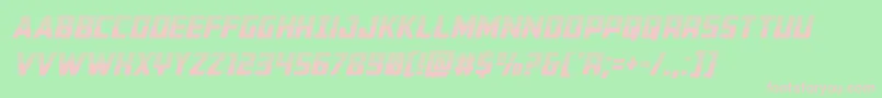 Buchananhalfital-Schriftart – Rosa Schriften auf grünem Hintergrund