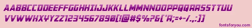 Buchananhalfital-Schriftart – Violette Schriften auf rosa Hintergrund