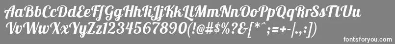 LobstertwoBolditalic Font – White Fonts on Gray Background