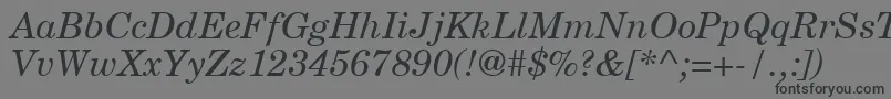 NewmilleniumschlbkItalicsh Font – Black Fonts on Gray Background
